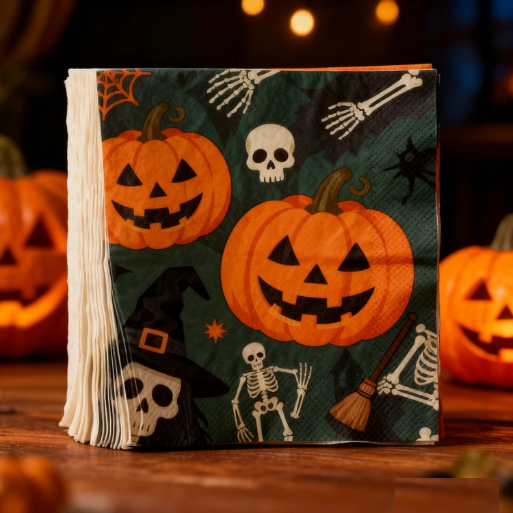 Halloween-Themed Party Paper Napkins