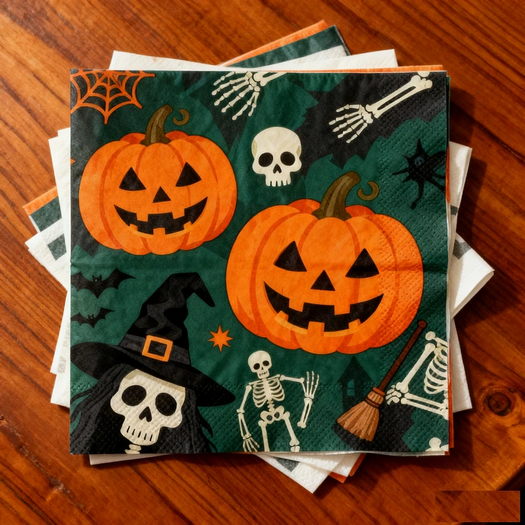Halloween-Themed Party Paper Napkins