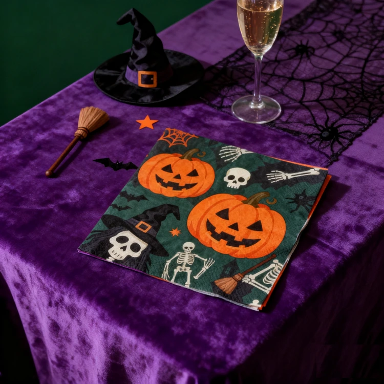 Halloween-Themed Party Paper Napkins