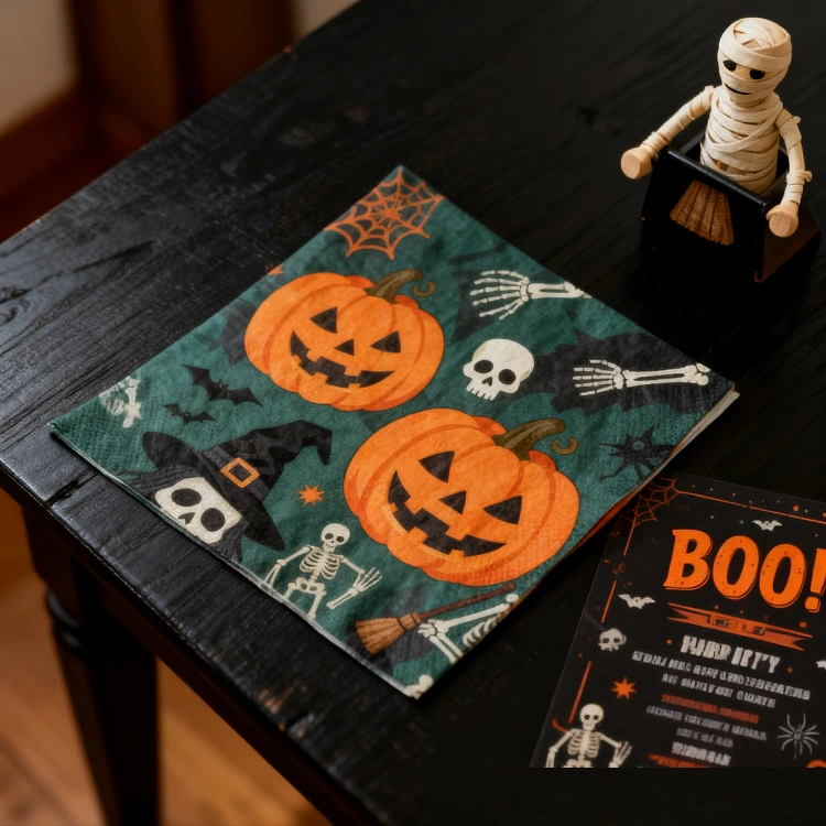 Halloween-Themed Party Paper Napkins