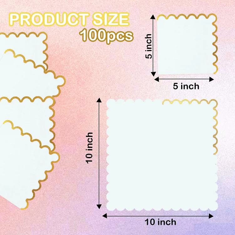 Afternoon Tea Scallop Edge Paper Napkins